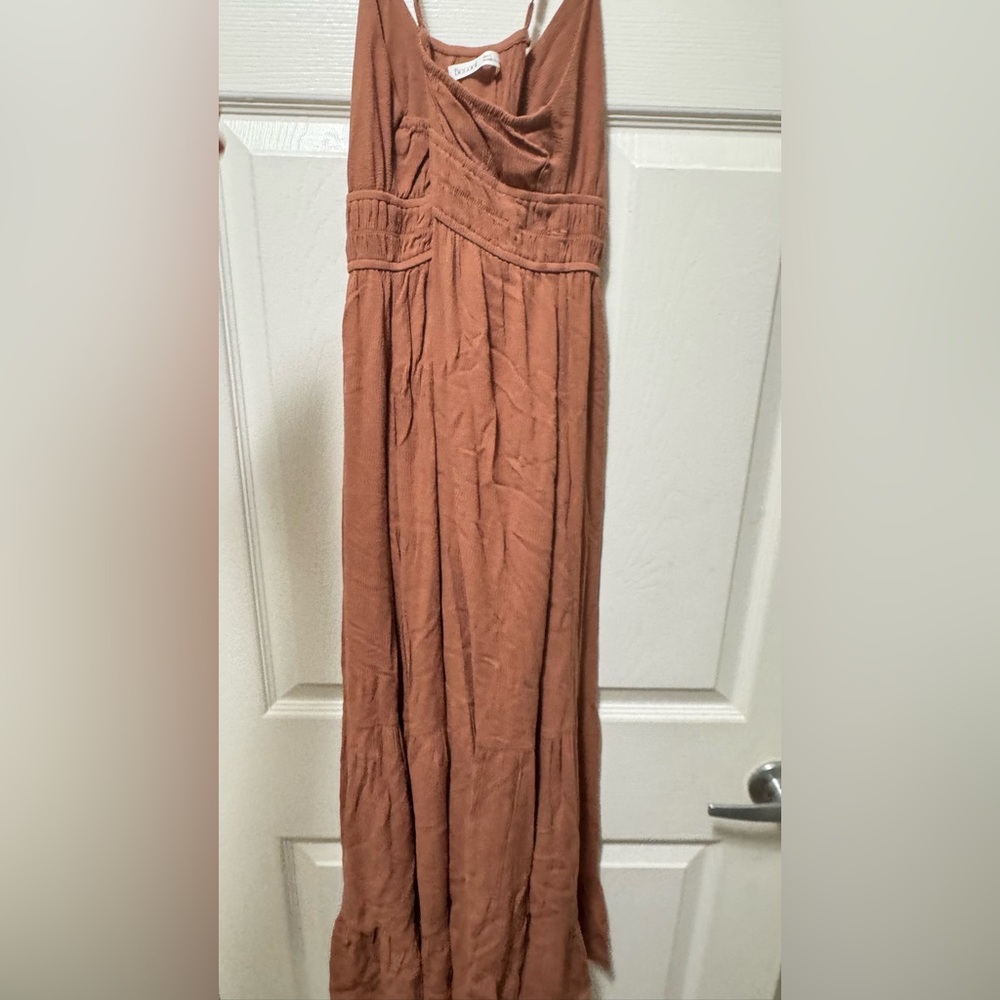 BE COOL Terracotta Button-Front Maxi Dress - Picture 7 of 8